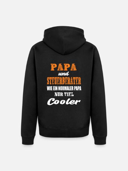 Papa und Steuerberater - Unisex Premium Bio Zip Hoodie - Schwarz