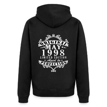 May 1998 | May 1998 Anniversary 1998 - Unisex Premium Organic Zip Hoodie - black - Back - Nico (187cm)