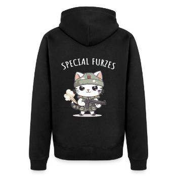 Uniforme militaire général Fart Cat spécial - Veste à capuche bio Premium Unisexe - noir - Dos - Nico (187cm)