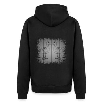 canard drôle animal humour bec - Veste à capuche bio Premium Unisexe - noir - Dos - Nico (187cm)