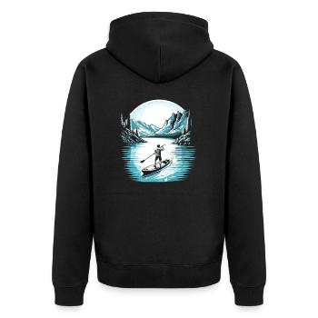 SUP Stand Up Paddle paddleboarding Stand-Up Paddler SUP - Veste à capuche bio Premium Unisexe - noir - Dos - Nico (187cm)