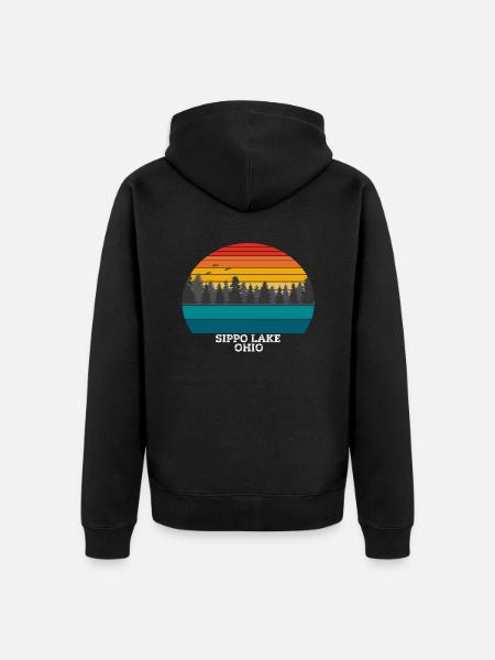 Lac Sippo Ohio - Veste à capuche bio Premium Unisexe - noir