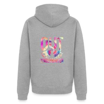 École maternelle - Veste à capuche bio Premium Unisexe - gris chiné - Dos - Nico (187cm)