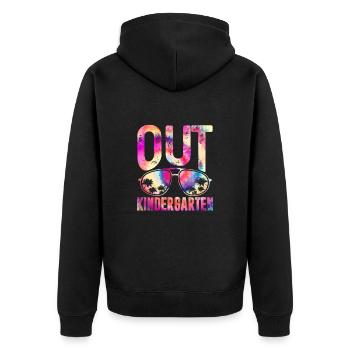 Kindergarten Child School Enrollment School Gift - Unisex Premium Organic Zip Hoodie - black - Back - Nico (187cm)