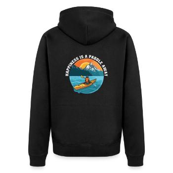 KAYAKS CANOE RAFTING BOAT Kayaking Happiness-paddle - Unisex Premium Organic Zip Hoodie - black - Back - Nico (187cm)