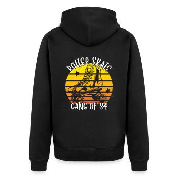 Roller Skating Roller Skates Roll Skating Gear 1984 - Unisex Premium Organic Zip Hoodie - black - Back - Nico (187cm)