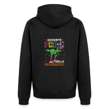 Enfant de maternelle Inscription scolaire Cadeau scolaire - Veste à capuche bio Premium Unisexe - noir - Dos - Nico (187cm)