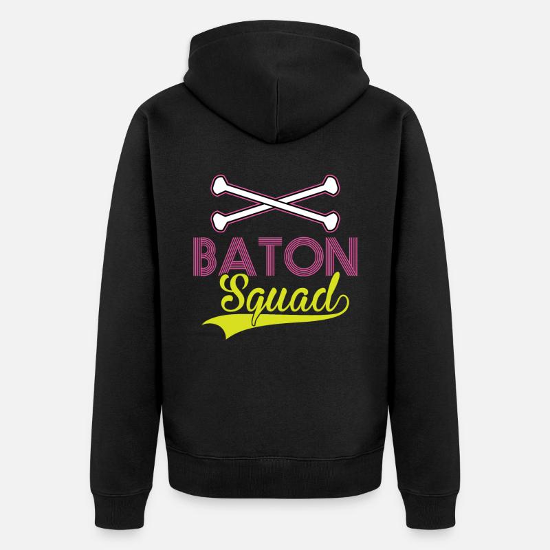 Baton Squad - Baton Twirler - Unisex Premium Bio Zip Hoodie - Schwarz