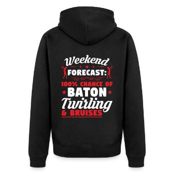 Baton Twirling And Bruises - Baton Twirler - Unisex Premium Organic Zip Hoodie - black - Back - Nico (187cm)