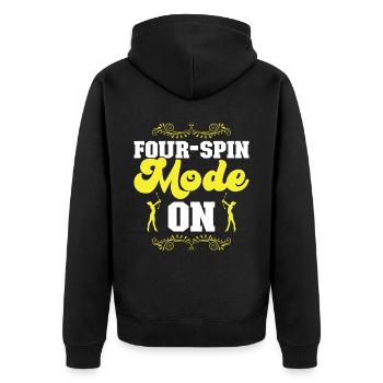 Four-spin Mode On - Baton Twirler - Unisex Premium Organic Zip Hoodie - black - Back - Nico (187cm)