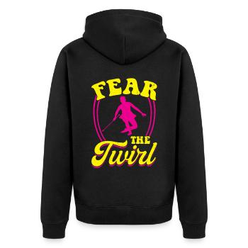 Fear The Twirl - Baton Twirler - Unisex Premium Organic Zip Hoodie - black - Back - Nico (187cm)