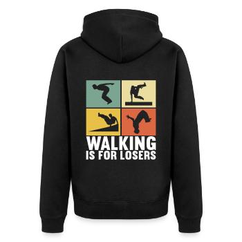 Parkour Freerunning - Veste à capuche bio Premium Unisexe - noir - Dos - Nico (187cm)