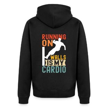 Parkour Freerunning - Veste à capuche bio Premium Unisexe - noir - Dos - Nico (187cm)