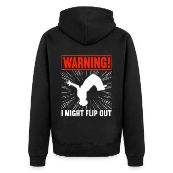 Parkour Freerunning - Veste à capuche bio Premium Unisexe - noir - Dos - Nico (187cm)