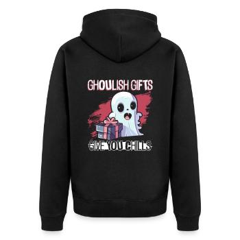 Les cadeaux effrayants vous donnent la chair de poule - Goth - Veste à capuche bio Premium Unisexe - noir - Dos - Nico (187cm)