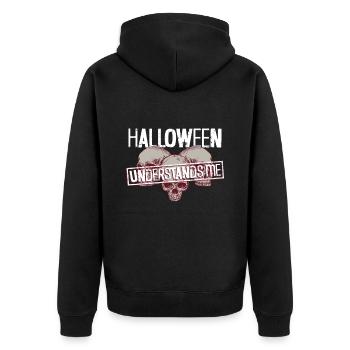 Halloween me comprend - Goth Halloween - Veste à capuche bio Premium Unisexe - noir - Dos - Nico (187cm)