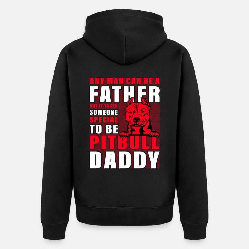Pitbull Father Daddy - Unisex Premium Bio Zip Hoodie - Schwarz