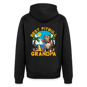 Meilleur grand-père Pitbull - Veste à capuche bio Premium Unisexe - noir - Dos - Nico (187cm)