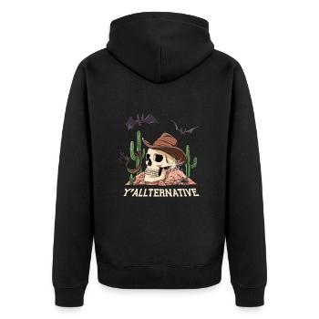 Gothique Y’allternative Graphic Western - Veste à capuche bio Premium Unisexe - noir - Dos - Nico (187cm)