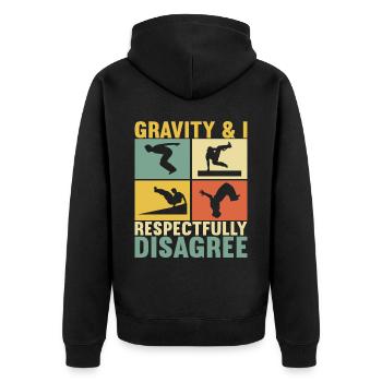Parkour Freerunning - Veste à capuche bio Premium Unisexe - noir - Dos - Nico (187cm)