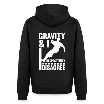 Parkour Freerunning - Veste à capuche bio Premium Unisexe - noir - Dos - Nico (187cm)