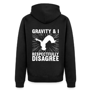 Parkour Freerunning - Veste à capuche bio Premium Unisexe - noir - Dos - Nico (187cm)