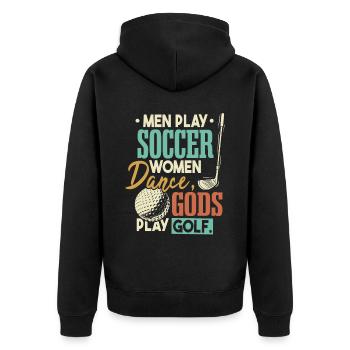 Dieux Jouer au golf Drôle de citation Golf - Veste à capuche bio Premium Unisexe - noir - Dos - Nico (187cm)