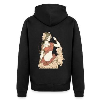 Hindu Goddess Mother Parvati Hinduism Deity Mythol - Unisex Premium Organic Zip Hoodie - black - Back - Nico (187cm)