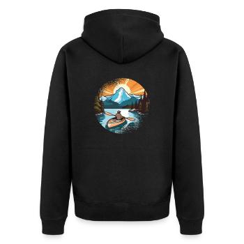 KAYAKS CANOË RAFTING BATEAU Kayak Pagayer - Veste à capuche bio Premium Unisexe - noir - Dos - Nico (187cm)