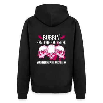Effervescent outside, Gothic inside - Bubble Goth Perky - Unisex Premium Organic Zip Hoodie - black - Back - Nico (187cm)