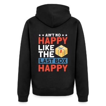 Postbote Briefträger Brief Paketdienst Geschenk - Unisex Premium Bio Zip Hoodie - Schwarz - Hinten - Nico (187cm)