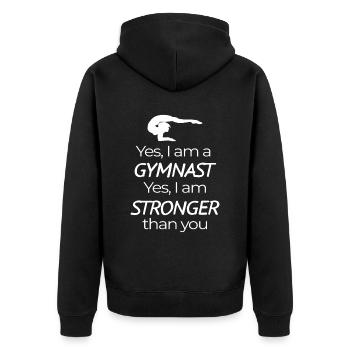 IM A Gymnast Gymnastics Gymnastics Turner - Unisex Premium Organic Zip Hoodie - black - Back - Nico (187cm)