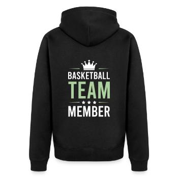 Équipe de basket-ball - Veste à capuche bio Premium Unisexe - noir - Dos - Nico (187cm)