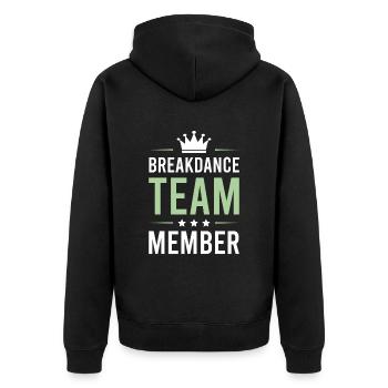 Équipe de breakdance - Veste à capuche bio Premium Unisexe - noir - Dos - Nico (187cm)