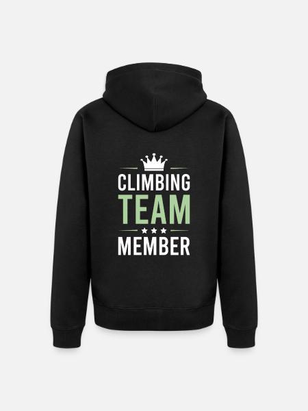 Climbing Team - Unisex Premium Organic Zip Hoodie - black