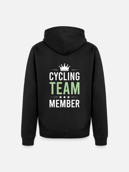 Cycling Team - Unisex Premium Organic Zip Hoodie - black