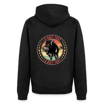 Sanglier chasseur de sanglier chasseur de sanglier - Veste à capuche bio Premium Unisexe - noir - Dos - Nico (187cm)