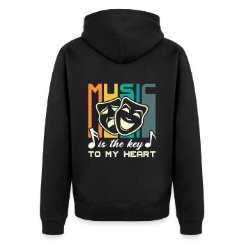 Musical Theatre Music Is The Key To Broadway Drama - Unisex Premium Organic Zip Hoodie - black - Back - Nico (187cm)