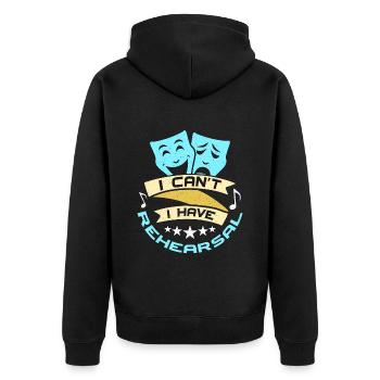 Théâtre musical Je ne peux pas avoir de répétition Broadway - Veste à capuche bio Premium Unisexe - noir - Dos - Nico (187cm)