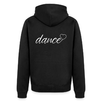 Tanzen Für Tänzer - Unisex Premium Bio Zip Hoodie - Schwarz - Hinten - Nico (187cm)