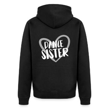 Tanzen Für Tänzer - Unisex Premium Bio Zip Hoodie - Schwarz - Hinten - Nico (187cm)