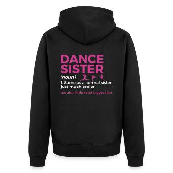 Tanzen Für Tänzer - Unisex Premium Bio Zip Hoodie - Schwarz - Hinten - Nico (187cm)