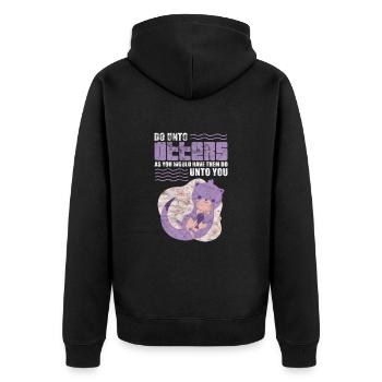 Loutre - Veste à capuche bio Premium Unisexe - noir - Dos - Nico (187cm)