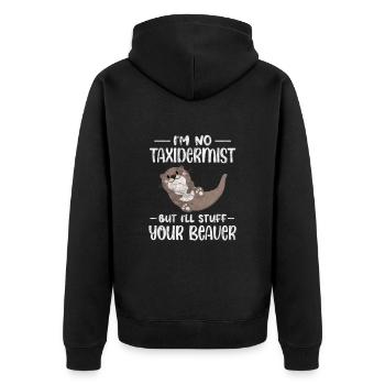 Loutre - Veste à capuche bio Premium Unisexe - noir - Dos - Nico (187cm)