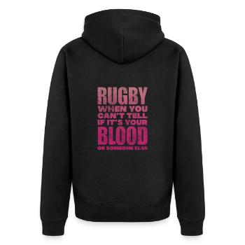 Club de rugby Équipe de rugby Football Sport Cadeau - Veste à capuche bio Premium Unisexe - noir - Dos - Nico (187cm)