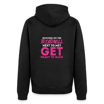 Running Runner Jogging Jogging Runner Gift - Unisex Premium Organic Zip Hoodie - black - Back - Nico (187cm)