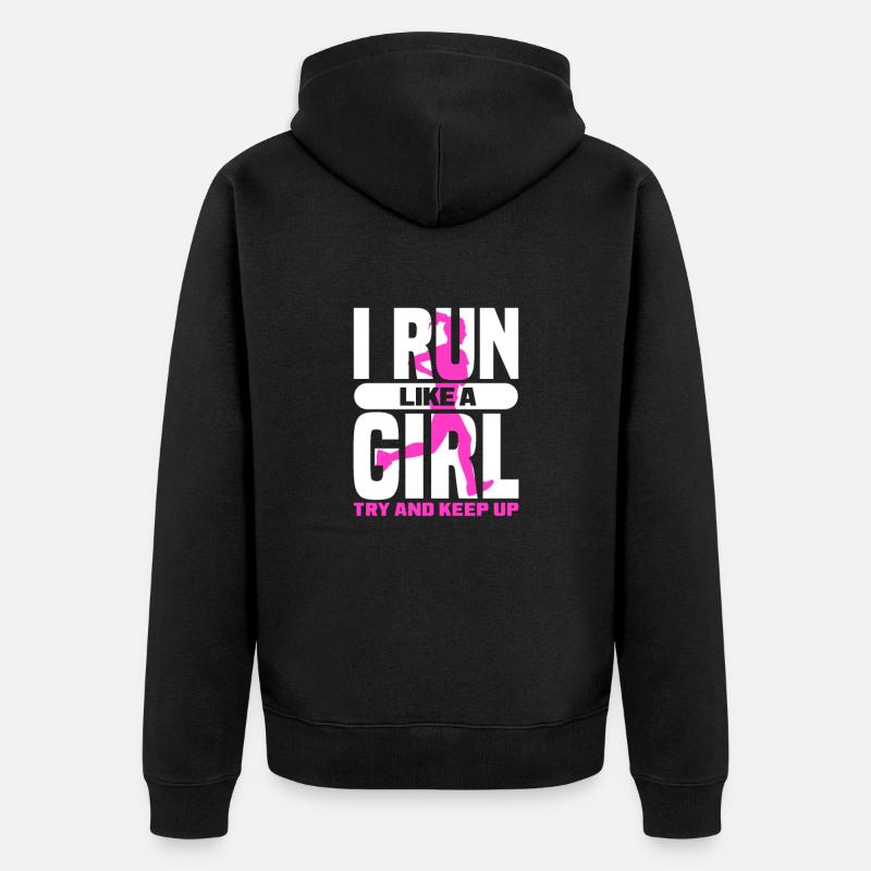 Courir - Veste à capuche bio Premium Unisexe - noir