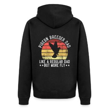 Taubenzüchter Vater Und Taubenrennvater - Unisex Premium Organic Zip Hoodie - black - Back - Nico (187cm)