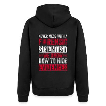 Forensischer Wissenschaftler Design Für Forensic - Unisex Premium Organic Zip Hoodie - black - Back - Nico (187cm)