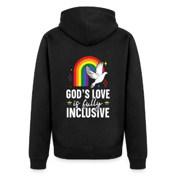 Gay Rights Rainbow Pride LGBTQ Gay Pride Parade - Unisex Premium Bio Zip Hoodie - Schwarz - Hinten - Nico (187cm)